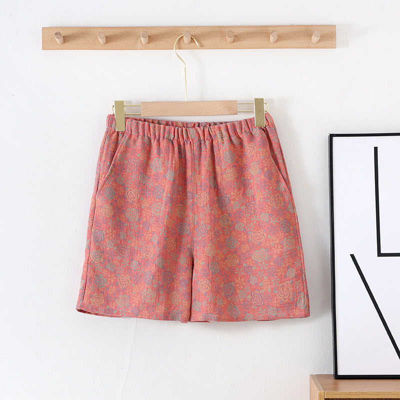 Summer Retro Jacquard Shorts