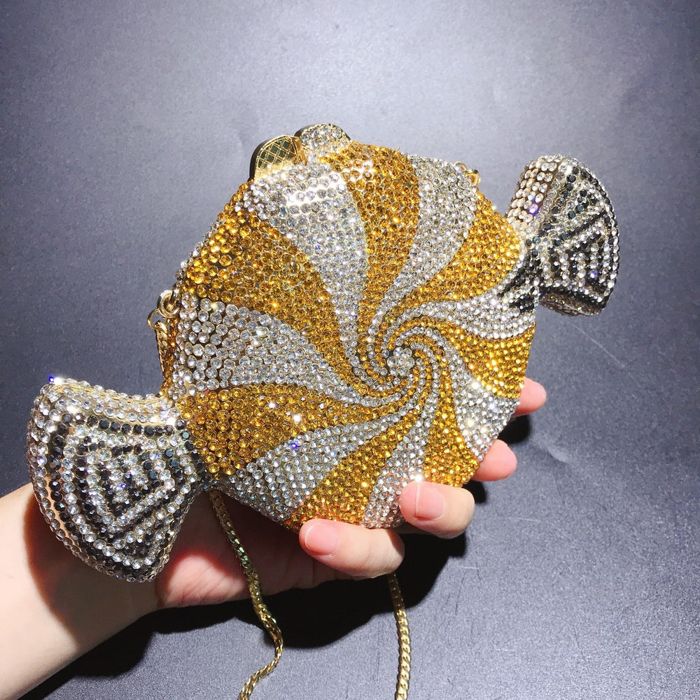 Women's Candy Shaped Crystal Diamond Clutch
