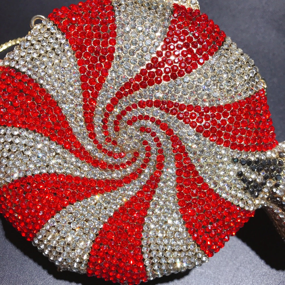 Women's Candy Shaped Crystal Diamond Clutch