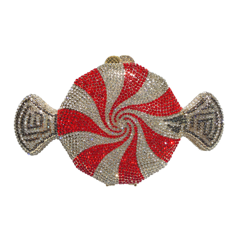 Women's Candy Shaped Crystal Diamond Clutch