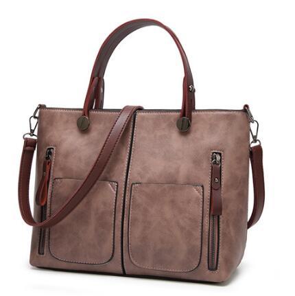 Vintage PU Umhängetasche, Damen Casual Totes