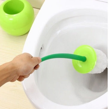 Weiche Toilettenbürste für den Haushalt mit langem Griff, Kirsch-Toilettenbürste, Toilettenbürstenset