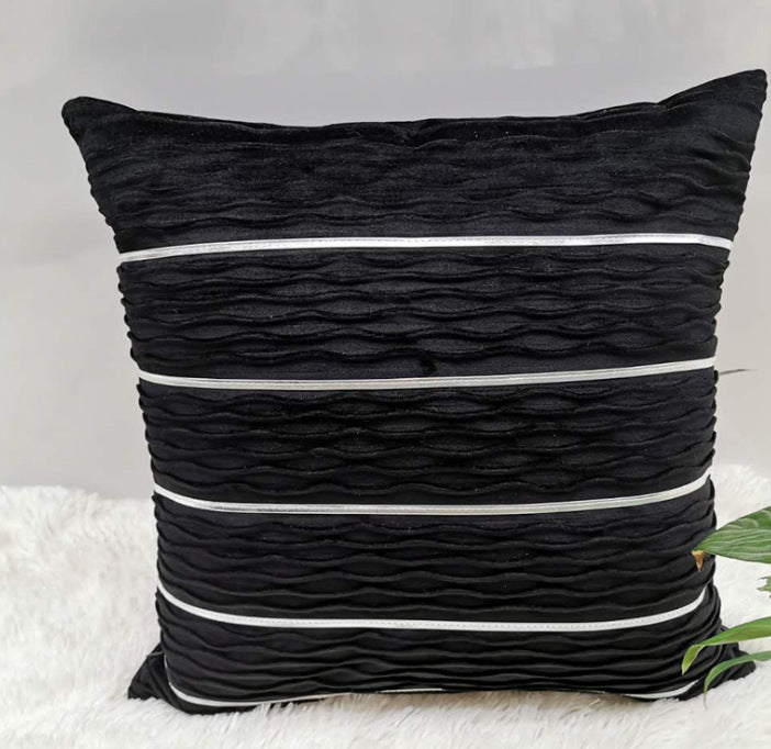 Luxury Striped Velvet Cushion Cover