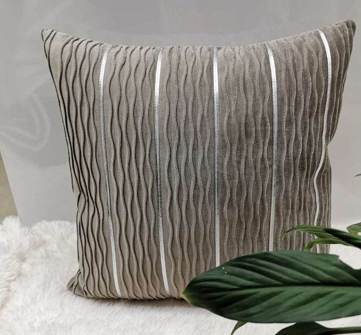Luxury Striped Velvet Cushion Cover