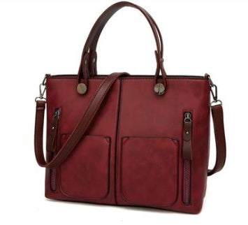 Vintage PU Umhängetasche, Damen Casual Totes