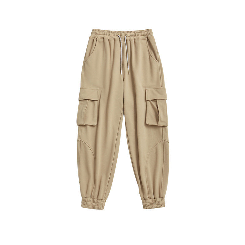 Solid Colour Overalls, Knit Pants, All-match Trousers, Women's Sports Pants