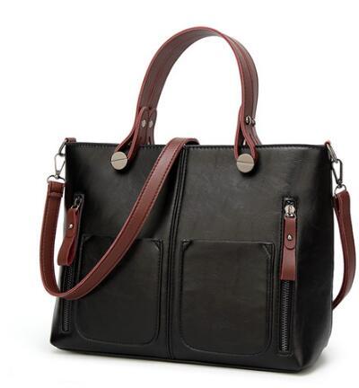 Vintage PU Umhängetasche, Damen Casual Totes
