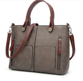 Vintage PU Umhängetasche, Damen Casual Totes