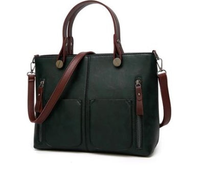 Vintage PU Umhängetasche, Damen Casual Totes