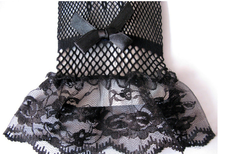 1 Paar gestrickte Stretch-Mesh-Handschuhe, Hochzeitshandschuhe