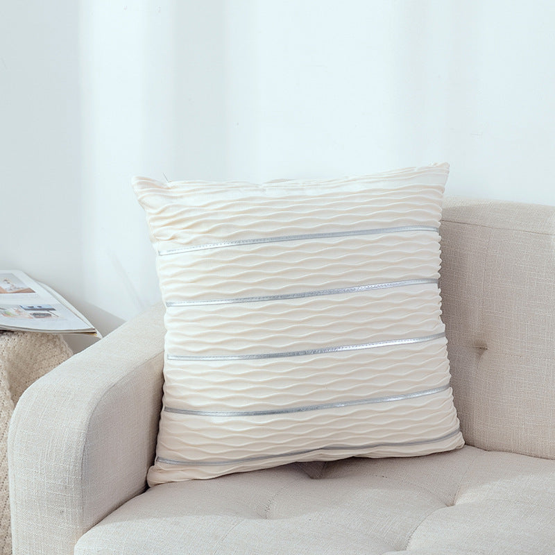 Luxury Striped Velvet Cushion Cover