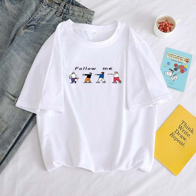 Lockeres Kurzarm-T-Shirt für Damen