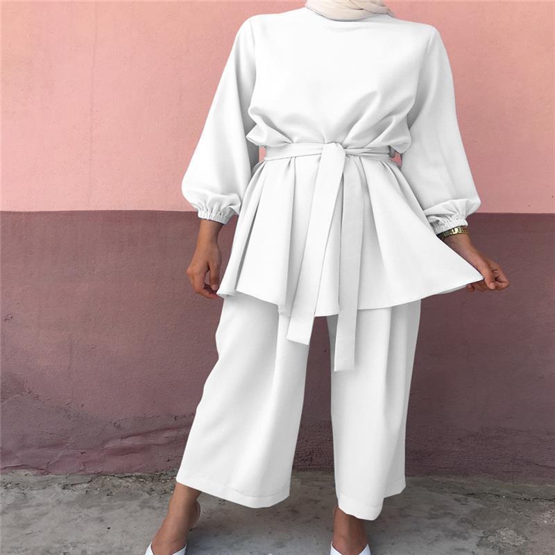 Zweiteiliges, schlichtes Outfit-Set, Hijab-Kleid im türkischen Stil