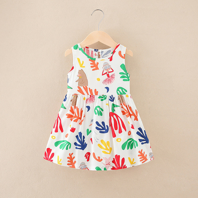 Mädchenkleid mit A-Linien-Rock, Sommerkleid für Kinder