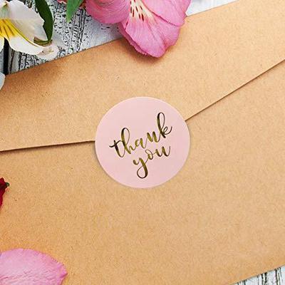 500pcs/roll Gold Foil Thank You Stickers Business Stickers