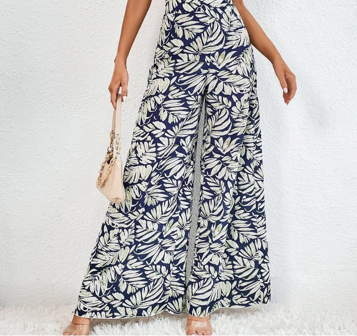 Floral Wide-leg Pants For Women, Palazzo Pants