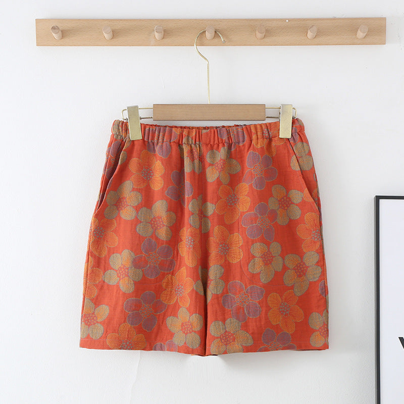 Summer Retro Jacquard Shorts