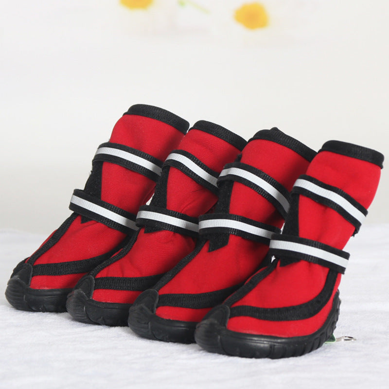 Dog Shoes, Double Straps, Non-slip, Wear-resistant And Waterproof
