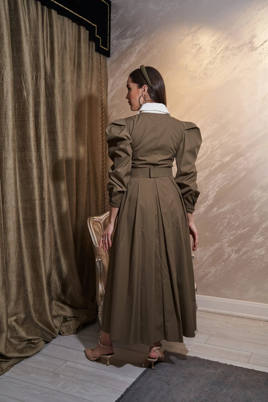 NEOMODEST X BERREN STUDIO Ball Dress-Khaki