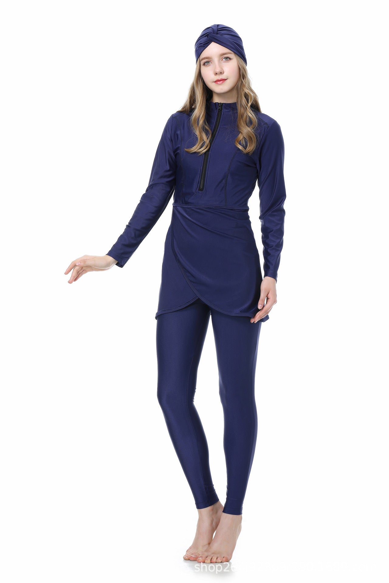 Sun Protection Three-pieces Modest Swimsuit Set