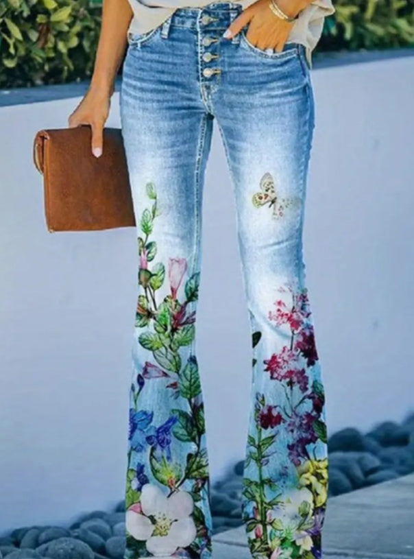 Women's Printed Jeans