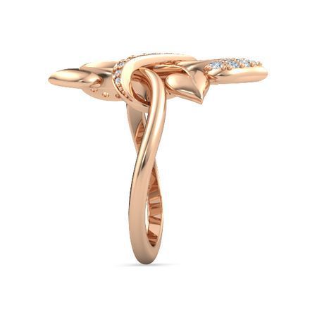 Diamant Pfirsich Herz Roségold Ring