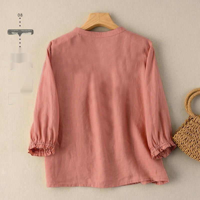 Women's Retro Style Summer Blouse