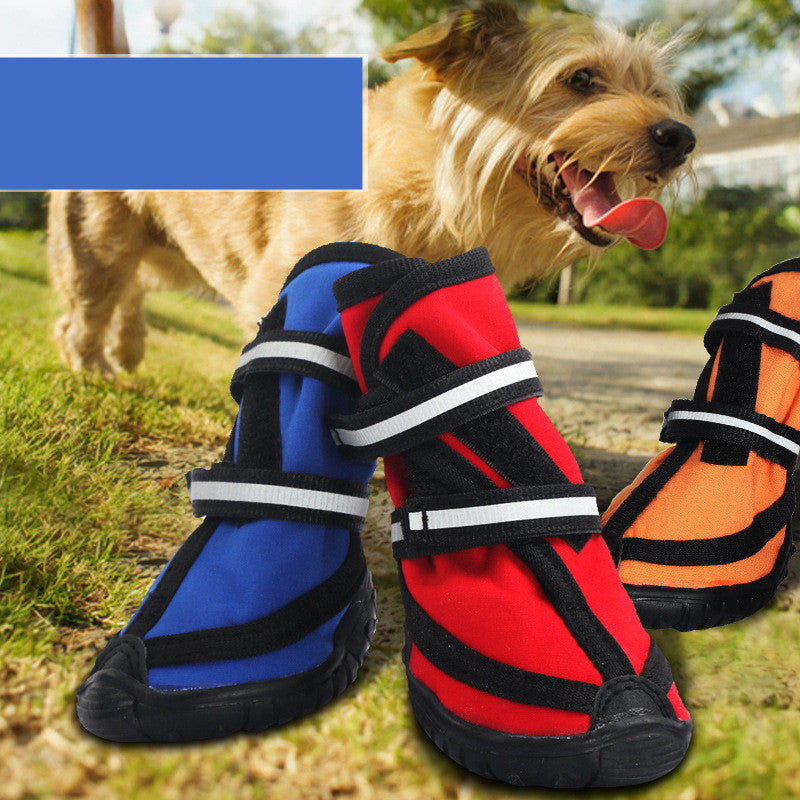 Dog Shoes, Double Straps, Non-slip, Wear-resistant And Waterproof