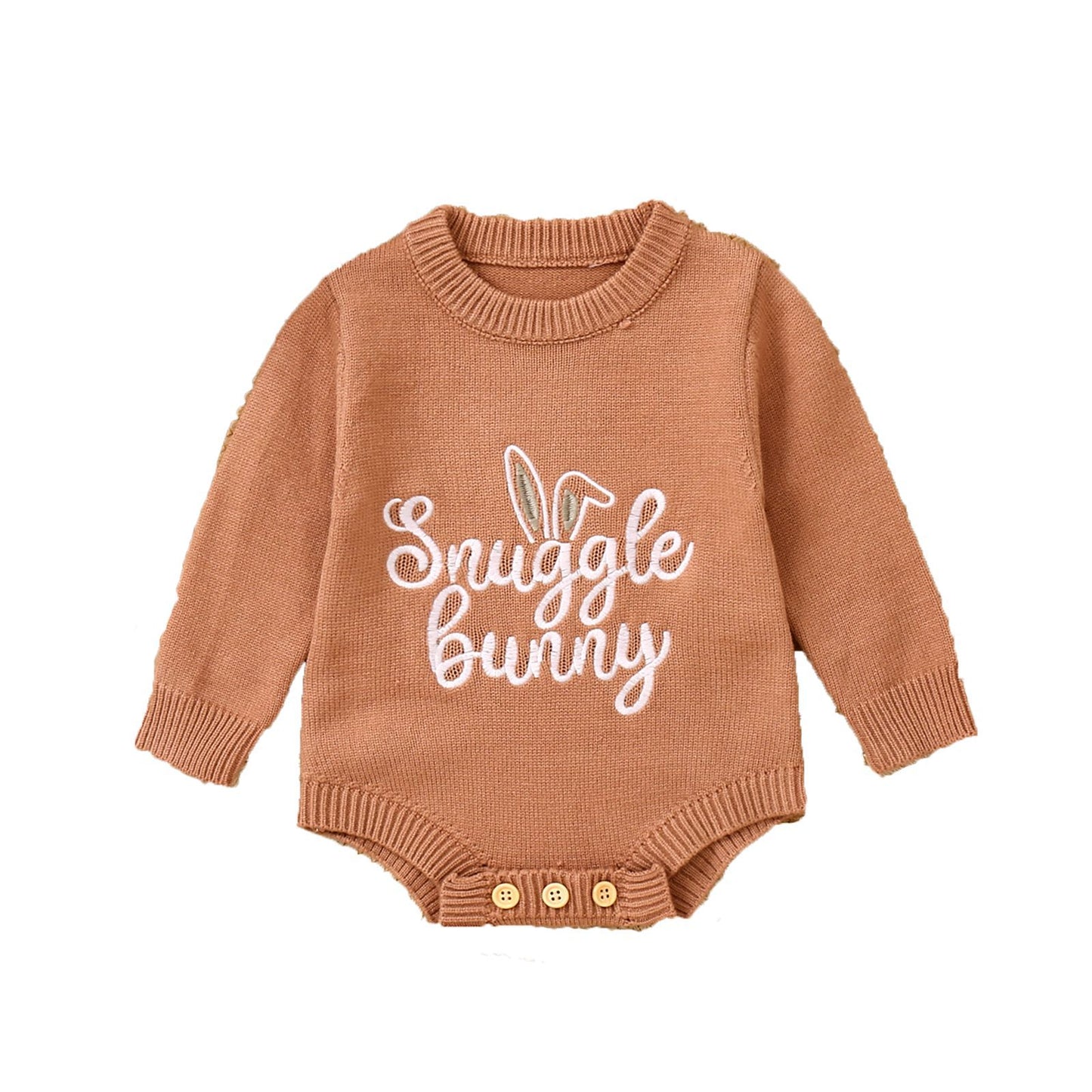 Children's Romper, Easter Rabbit Ear Romper, Long Sleeve Romper