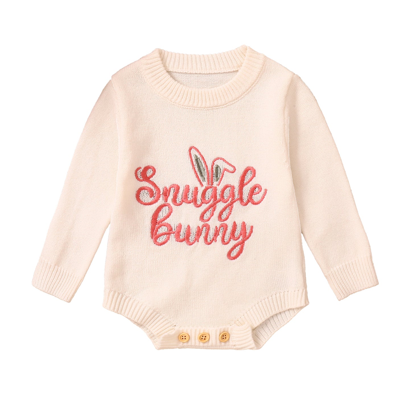 Children's Romper, Easter Rabbit Ear Romper, Long Sleeve Romper