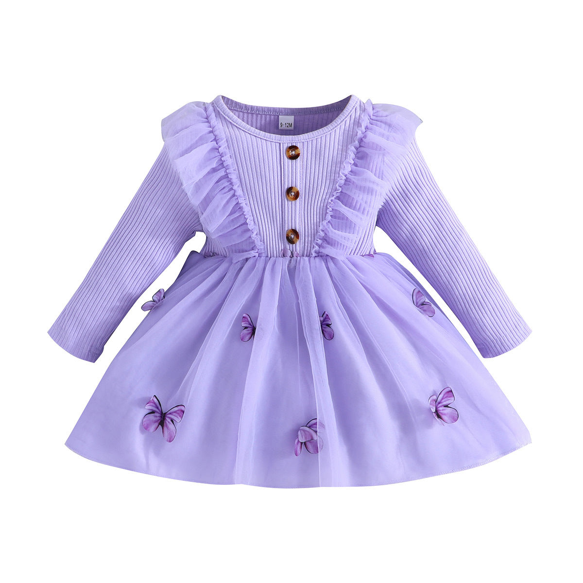 Children's Long Sleeved Mesh Dress