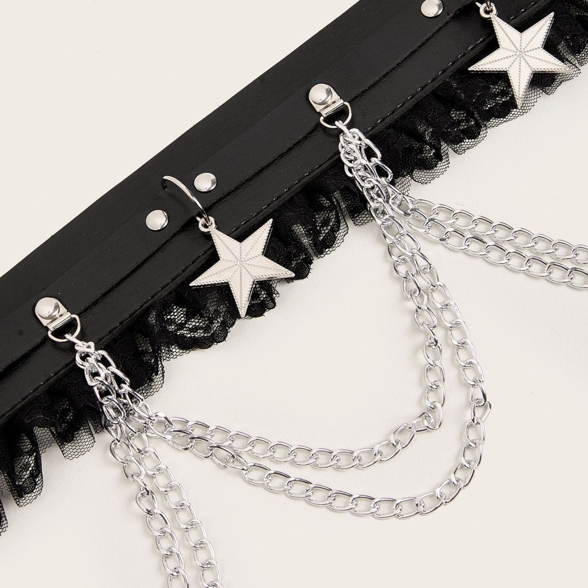 Ladies' Dark Chain Punk Belt