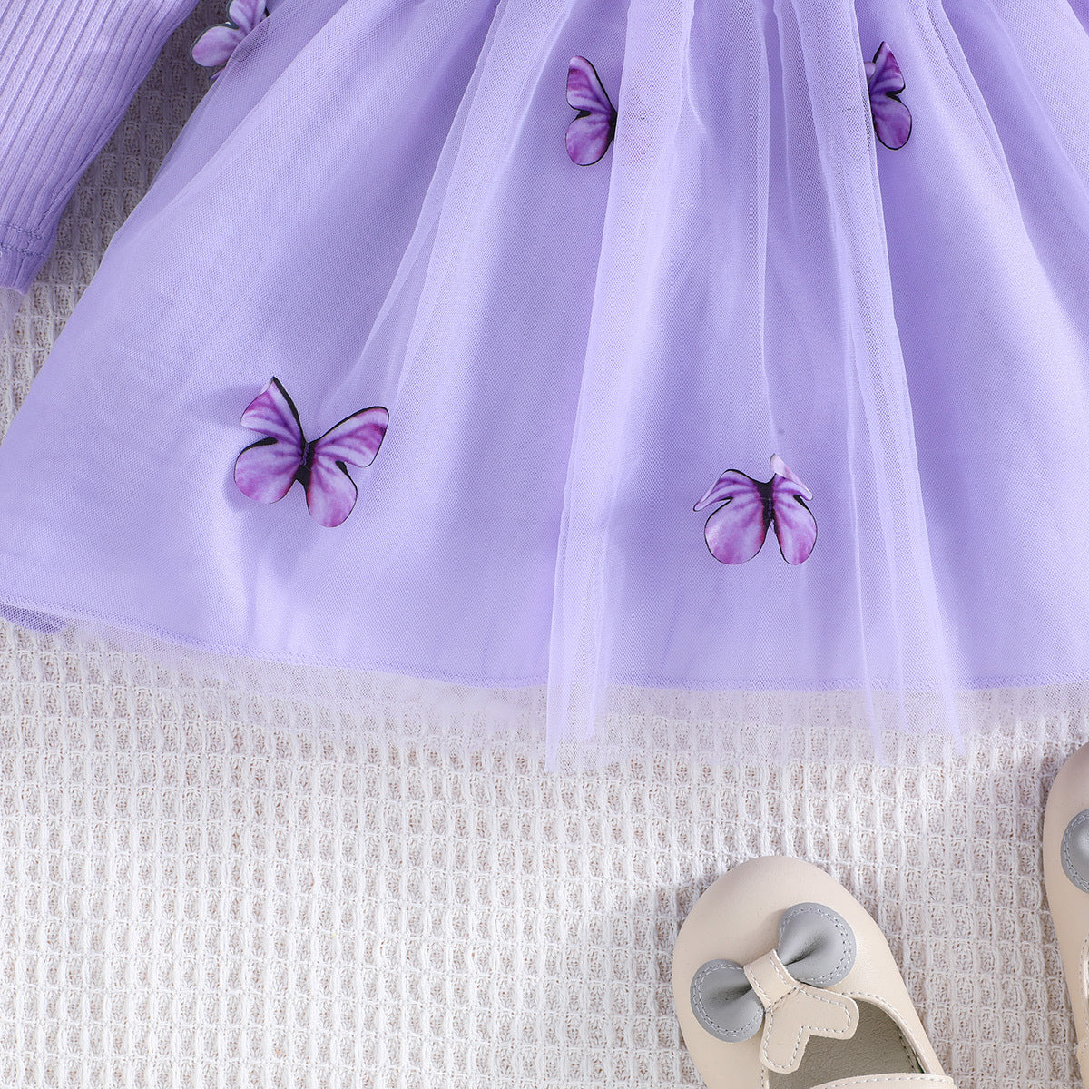 Children's Long Sleeved Mesh Dress