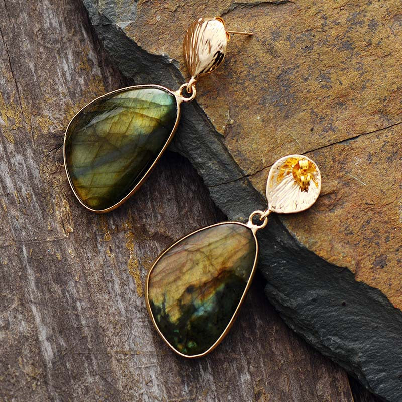 Labradorite Earrings