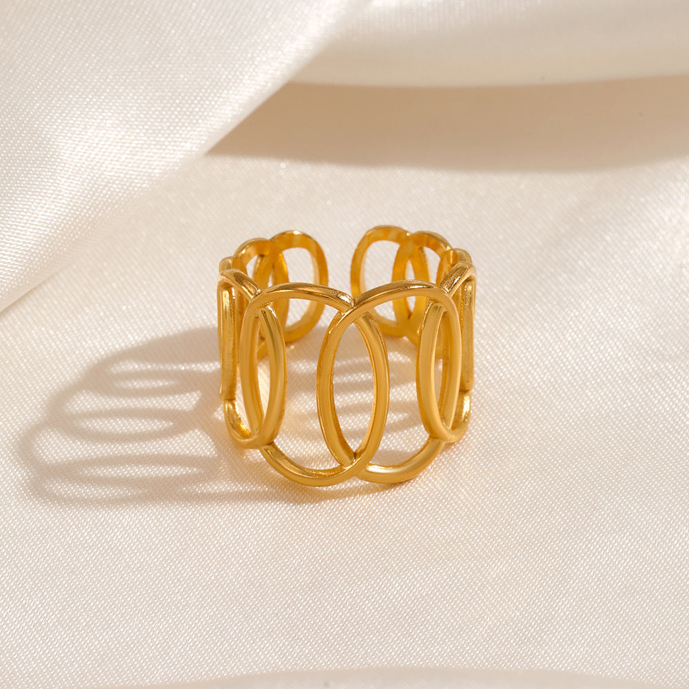 Geometric Ellipse Cross Ring