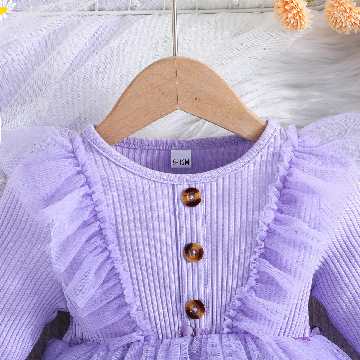 Children's Long Sleeved Mesh Dress