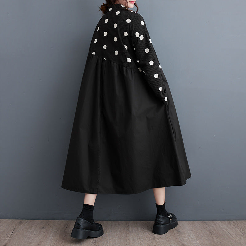 Plus Size Mid-length Artistic Retro Dress