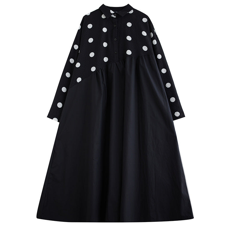 Plus Size Mid-length Artistic Retro Dress