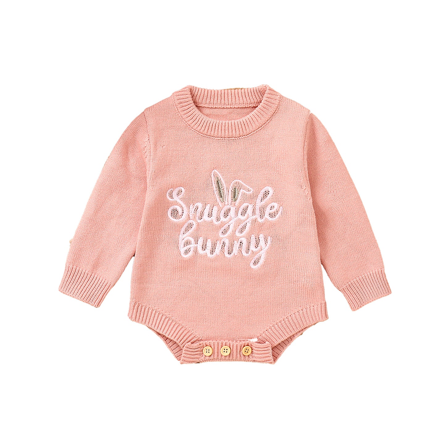 Children's Romper, Easter Rabbit Ear Romper, Long Sleeve Romper