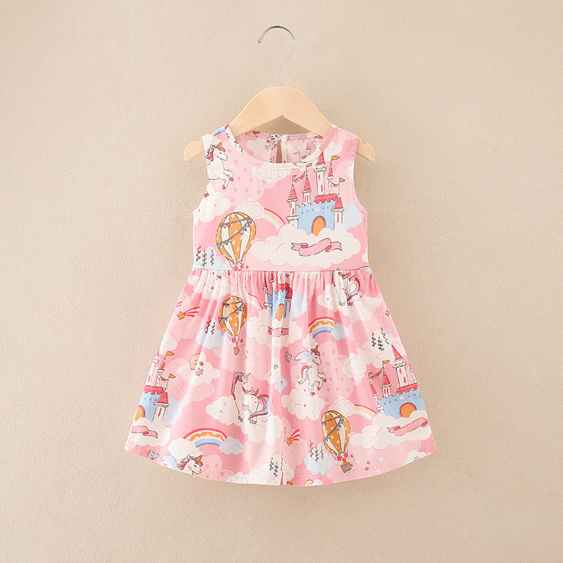 Mädchenkleid mit A-Linien-Rock, Sommerkleid für Kinder