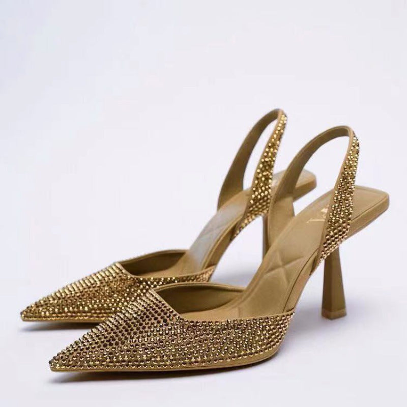 Ladies' Evening Shoes, Party Sandals, Women's High Heel Pointed Toe Shoes