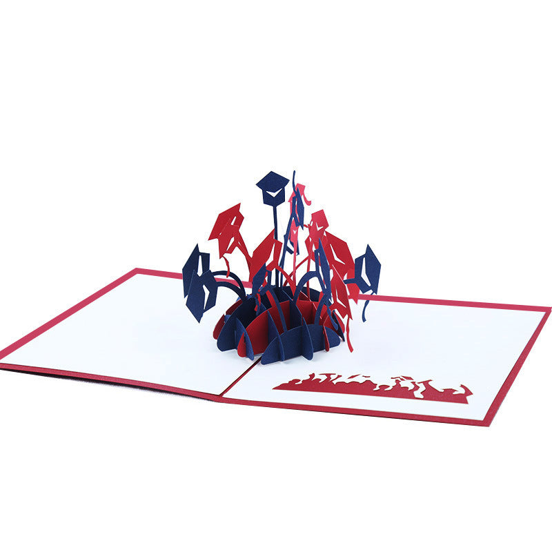 Dreidimensionale Grußkarte, Kreative 3D-Geschenkkarte, Abschlussgeschenkkarte