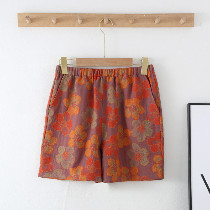 Summer Retro Jacquard Shorts