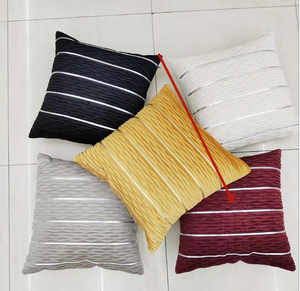 Luxury Striped Velvet Cushion Cover