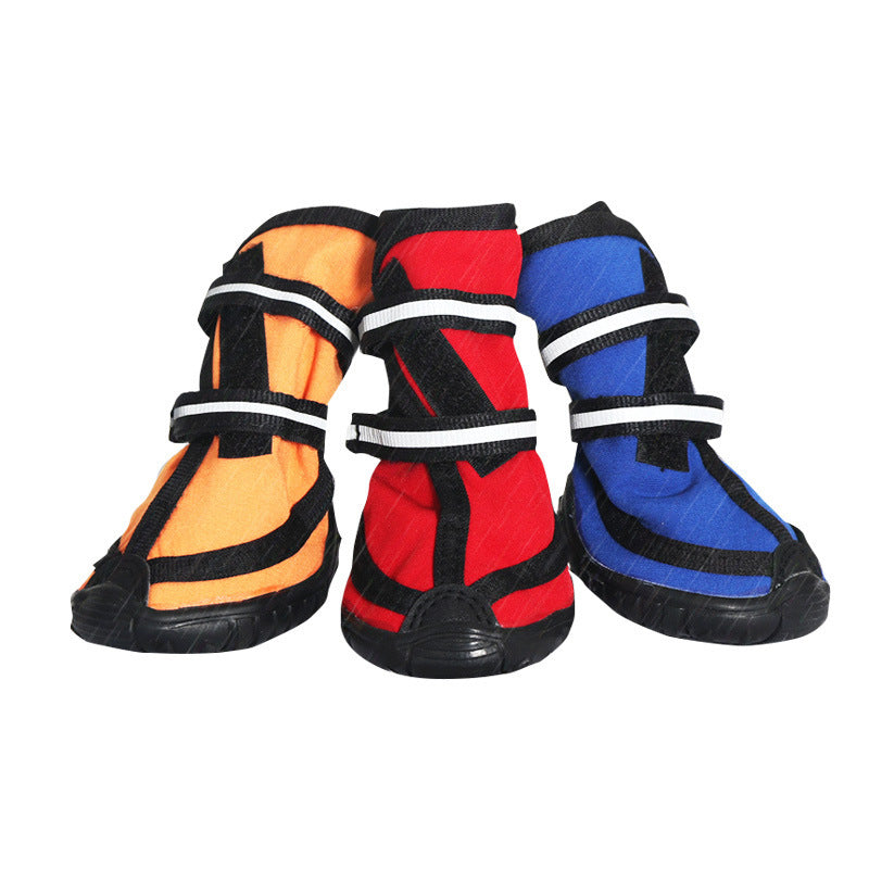 Dog Shoes, Double Straps, Non-slip, Wear-resistant And Waterproof