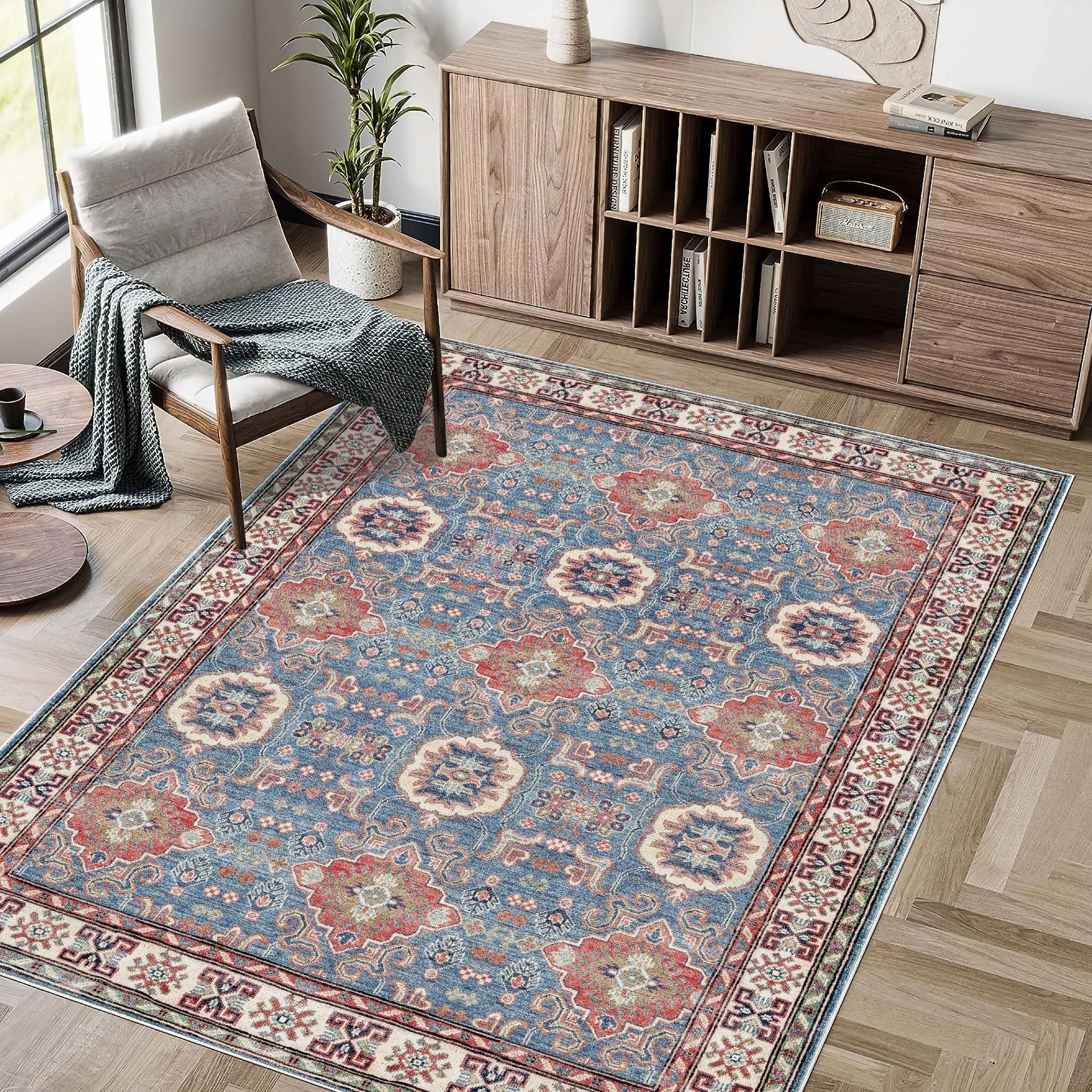 Bohemian Style Washed Cashmere Rug Foldable Living Room Carpet - 1003Color / 120x180CM - Living room carpet
