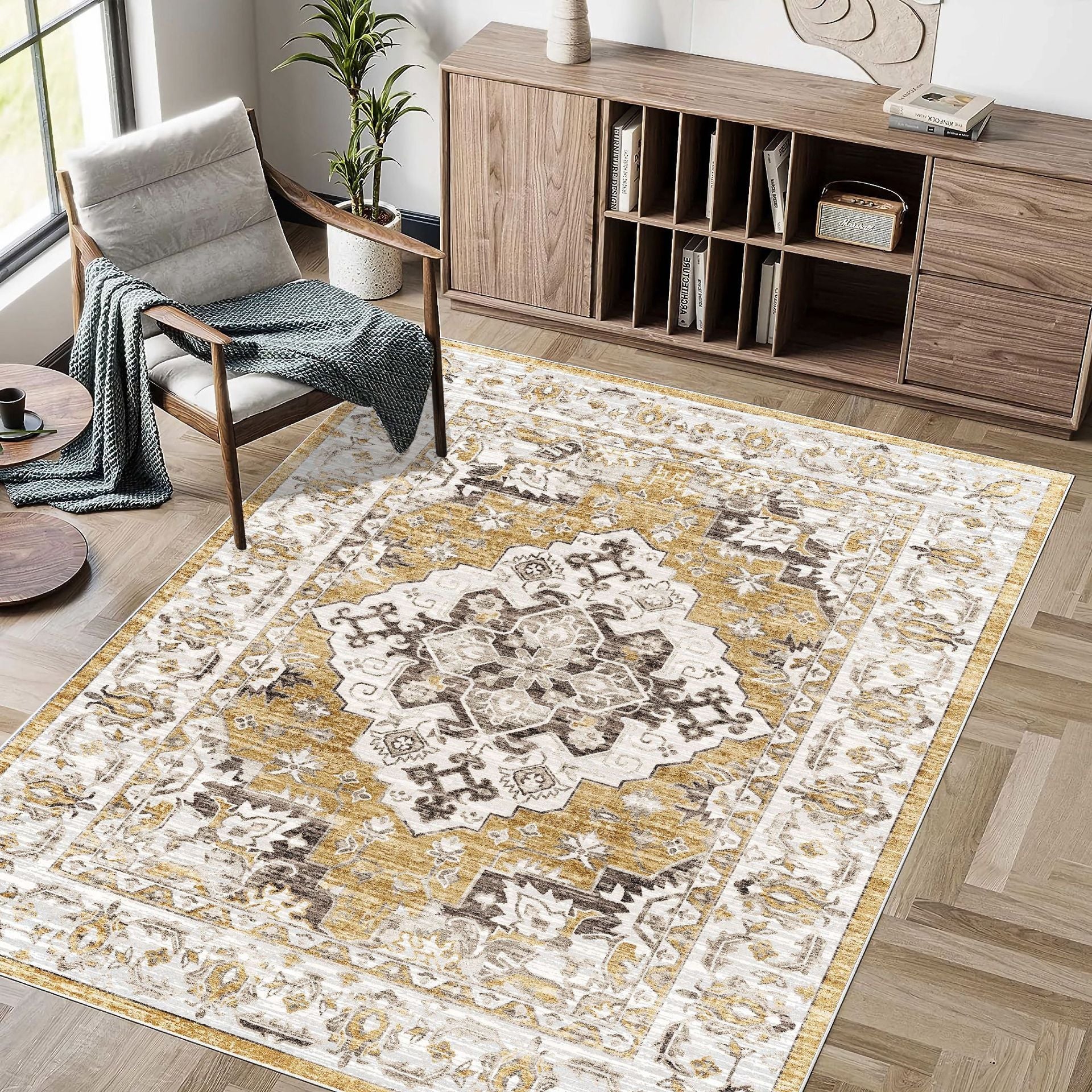 Bohemian Style Washed Cashmere Rug Foldable Living Room Carpet - 1006Color / 120x180CM - Living room carpet