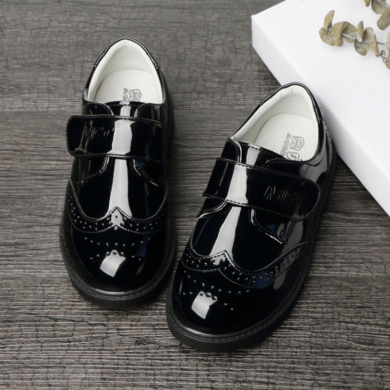 Boys Leather Shoes Kids’ Campus Black British Style Shoes - Kids’ shoes
