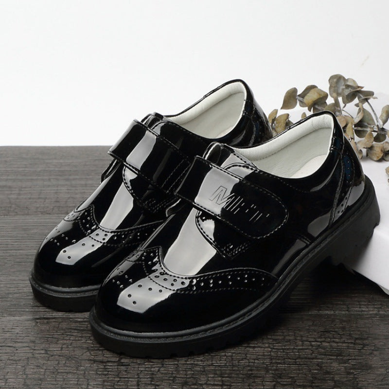 Boys Leather Shoes Kids’ Campus Black British Style Shoes - Kids’ shoes