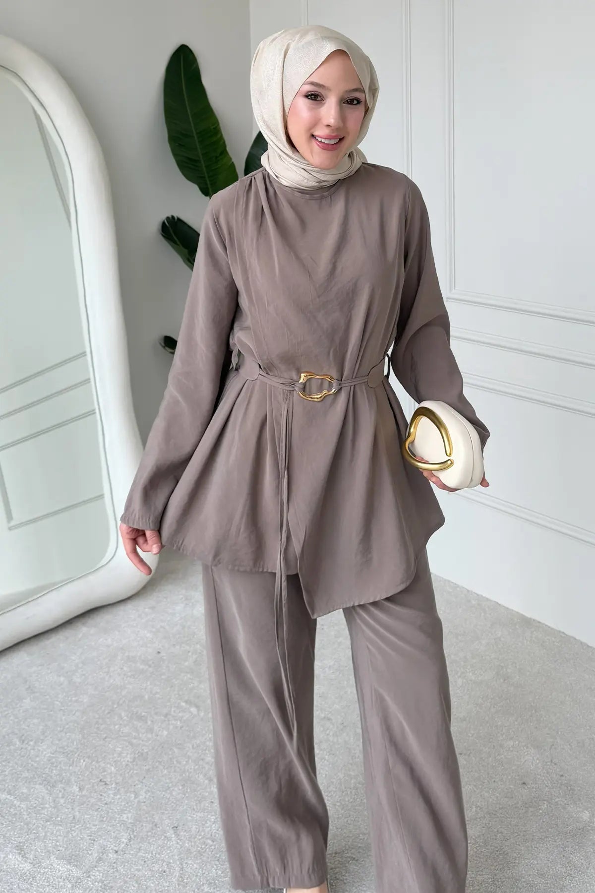 Buckled Two-piece Set | Vison – NEOMODEST product image 2